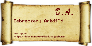 Debreczeny Arkád névjegykártya